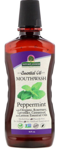 Essential Oil Mouthwash Peppermint 16 ounce
