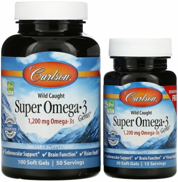 Wild Caught Super Omega-3 Gems 100+30 Shrink Wrap 130 sgels