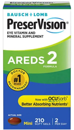PreserVision Eye Vitamin and Mineral Supplement AREDS 2 Formula Softgels, 210 ct.