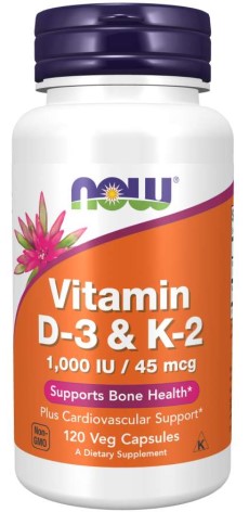 Vitamin D-3 & K-2 Veg 120 Capsules
