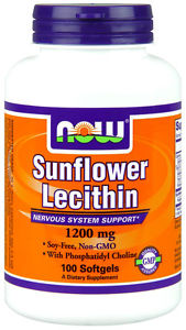 Sunflower Lecithin 1200mg Non-GMO-100 Gels