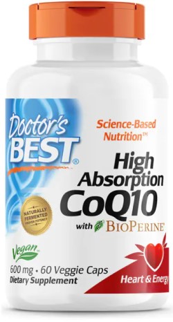 高吸收率純輔酵素 CoQ10 (600毫克) + 胡椒鹼 60素食膠囊 
