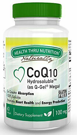 水溶性輔酵素 CoQ-10 as Q-Gel 100 毫克 60 軟膠囊